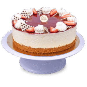 Fehércsokoládés-epres mousse torta
