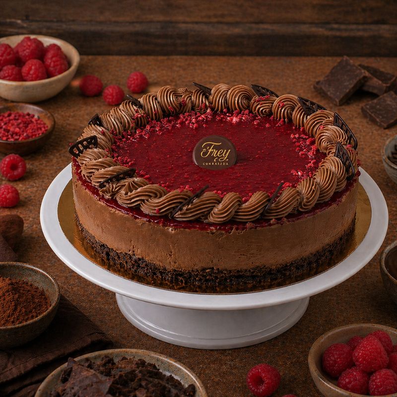 Málnás brownie tortaszelet – Kép 2
