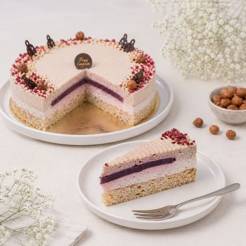 Málnás mogyoró tortaszelet – Kép 3