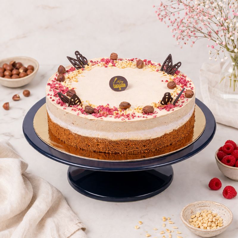 Málnás mogyoró tortaszelet – Kép 2